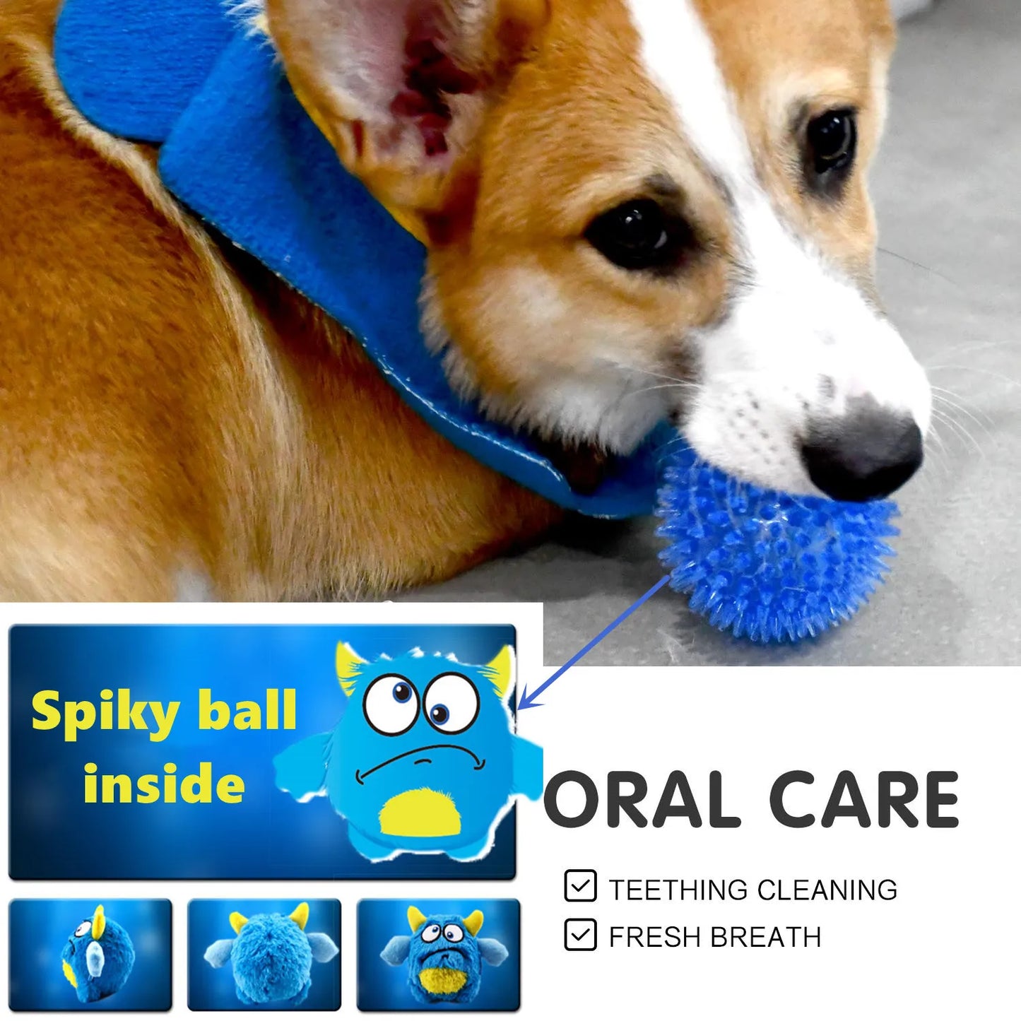 Interactive Dog Toy Balls Monstres