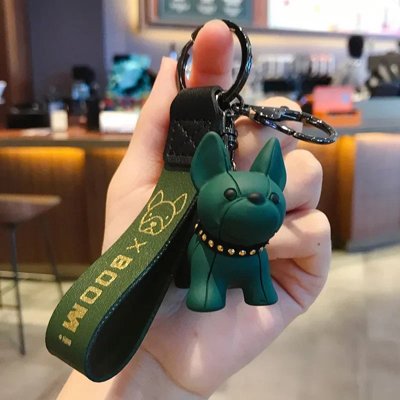 Bulldog Leather Keychains